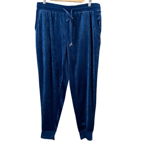 Felina Size XL  Hoodie Jogger Blue 2-Piece Velour Set Soft Relaxed Fit - Picture 7 of 9